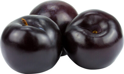  Fresh Black Plum Isolated From Background