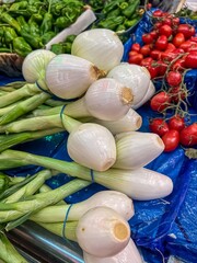fresh vegetables on market