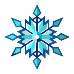 blue snowflake on white background