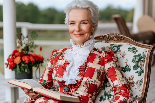 Person enjoying a peaceful moment reading a book in a garden - Powered by Adobe