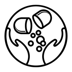 pharmaceutical Line Icon