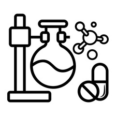 pharmaceutical Line Icon
