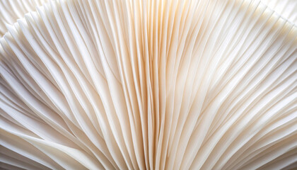 the image showcases a close up view of light colored, thin, and textured formations arranged in an orderly manner. the structures are aligned almost vertically, with slight curving