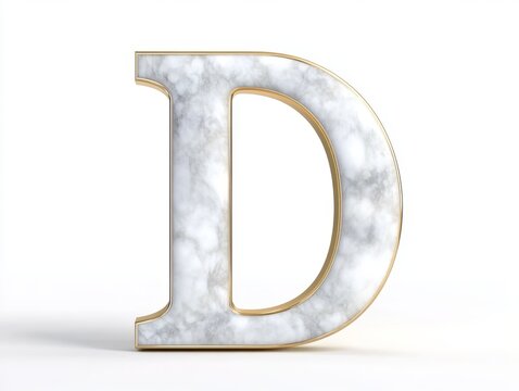 Luxury White Stone Capital D in Gold Frame
- Powered by Adobe