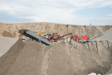 mining of the natural resource sand