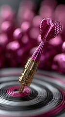 Purple Dart, Bullseye, Target, Success, Abstract Background