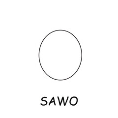 Balack outline fruit collection stock, Coloring book education for kids