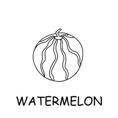 Balack outline fruit collection stock, Coloring book education for kids