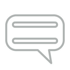 Text Message Vector Line Grey Icon Design