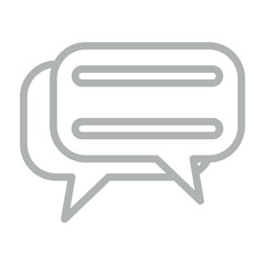 Conversation Vector Line Grey Icon Design