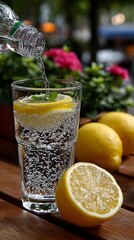 Refreshing Lemon-Sparkling Water