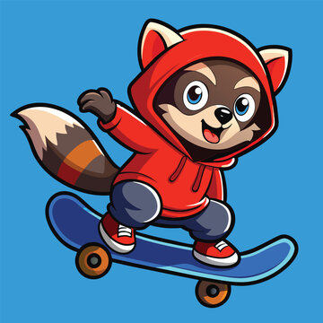 recommend clip art: Rocket Raccoon Skater