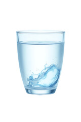 glass of water with ice
