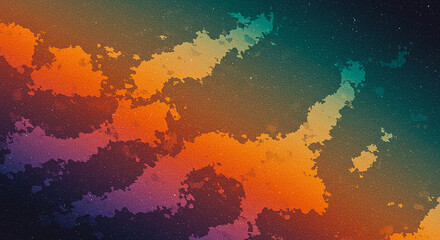 Obraz premium dark abstract colorful gradient noise pattern background grain creative design.