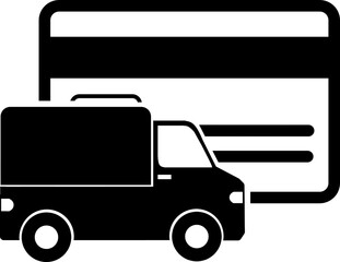 truck with credit card icon