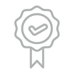 Badge Vector Line Grey Icon Design