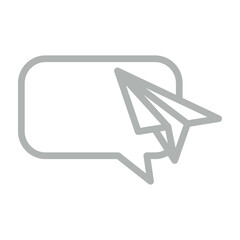 Direct Message Vector Line Grey Icon Design