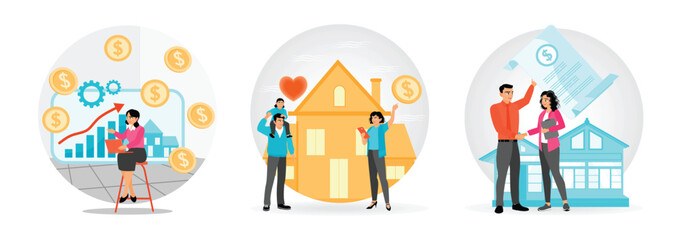 Property Agents explain to buyers about property growth, market trends and profits.