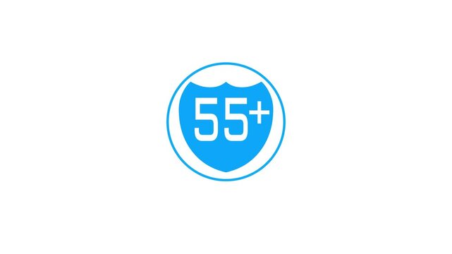 18 plus  Adults content. Age restriction text number animation.
