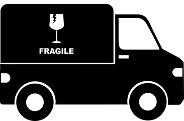 truck with fragile icon