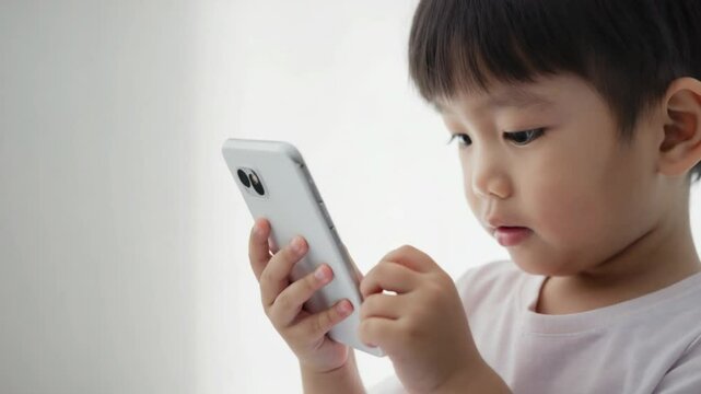 子供とスマホ　幼児の好奇心、デジタル体験、現代の子供　安全なIT知識　