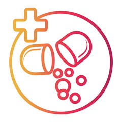 pharmaceutical Line Gradient Icon