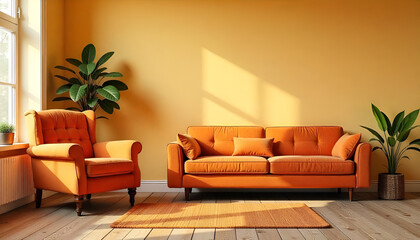 living room interior with sofa