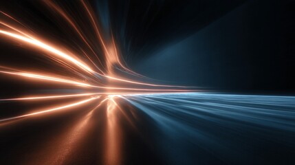 Dynamic Abstract Background of Blurred Trails Evoking Speed and Technological Advancement Imagery