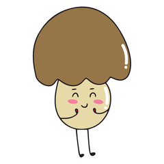 Obraz premium Kawaii character cartoon vegetables and fruits element stock. 