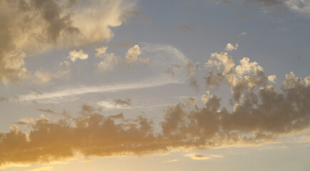 Dramatic soft sunset skies. Abstract nature background
