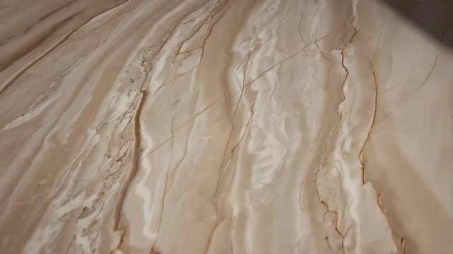 Elegant beige marble texture with fluid swirls and delicate linear patterns for sophisticated backgrounds, interiors, and artistic compositions.