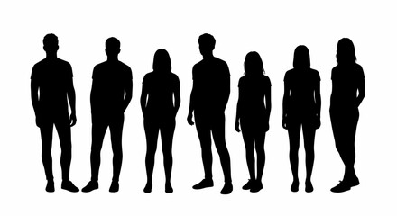 Silhouettes of Diverse People A Collection of High-Resolution Vector Illustrations for Design Projects