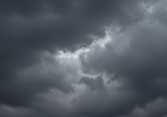 Dramatic sky with dark storm clouds before a rain, creating a moody atmosphere