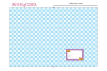 Trend cover book for student school. element design stock. label, tabel, cover book
