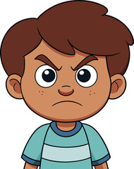 Brown Skin Angry Kid