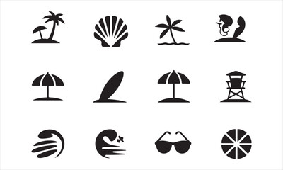 Collection of Black and White Food and Drink Icons, set of simple, black and white icons representing various food and drink items vector art on white