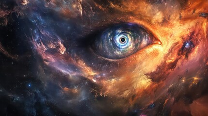 Cosmic Eye: A Detailed View of a Black Hole Within a Nebula