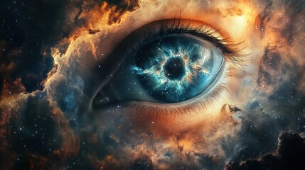 Cosmic Eye: A Detailed View of the Universe Within a Human Eye