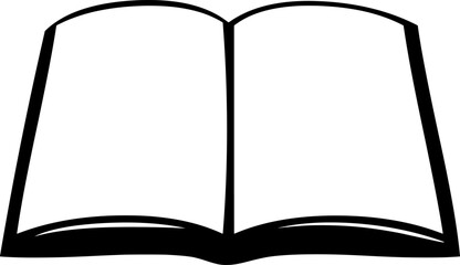 Open book icon representing knowledge, reading, education, learning, literature, and academic information.