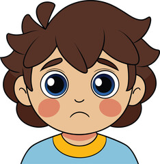 Sad Eyed Cartoon Boy