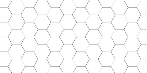Abstract white hexagon geometric pattern background. Futuristic digital high-technology banner