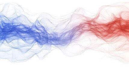 Abstract Blue Red Swirling Smoke Wave Background