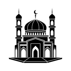 mosque dome design in flat style on isolated white background. mosque dome design for your website design Logo icon, app, UI. Vector illustration