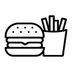 Simple black and white taco icon in doodle style, perfect for food apps, Mexican restaurant branding, and menu design