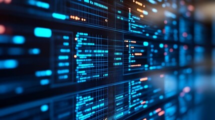 Fototapeta premium Futuristic Data Stream Infrastructure Enhancing Technology Solutions and Business Analytics Growth