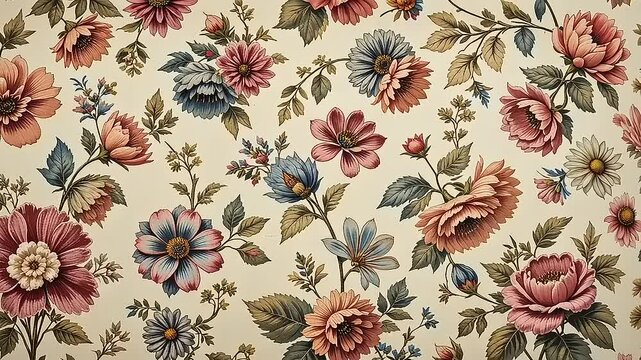 seamless pattern with flowers