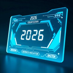 happy new year 2026 representing a concept of precise technology