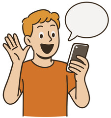 young man talking on the phone