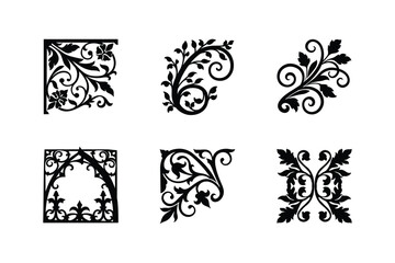 Decorative Flower And Shape Vector Illustration Collection For Design Use
