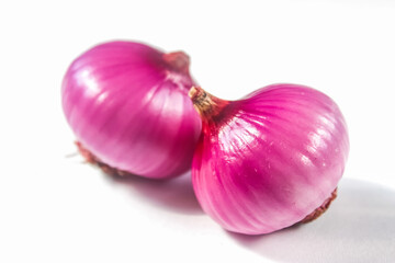 red onion isolated on white background